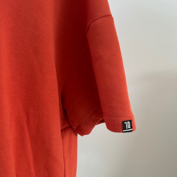 Scotch & Soda Orange Pullover Hoodie Short Sleeve Tunic Sweatshirt medium - Picture 6 of 11